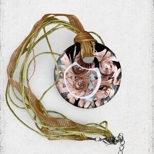 41. Bronze Art Glass Necklace